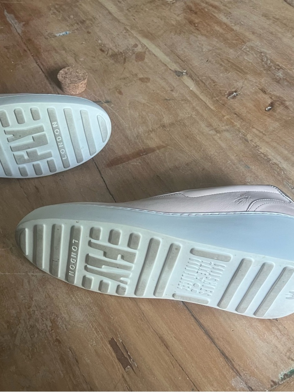 Size 10/11 Fly London Blush Pink Slip-On Platform Sneakers with Silver Accent - Picture 4 of 4